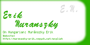 erik muranszky business card
