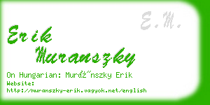 erik muranszky business card